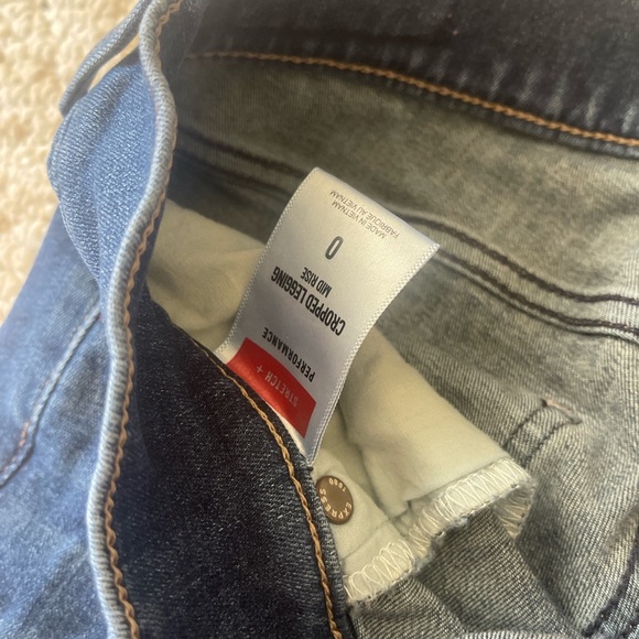 Express Size 0 Cropped Leggings Mid Rise - Picture 4 of 5